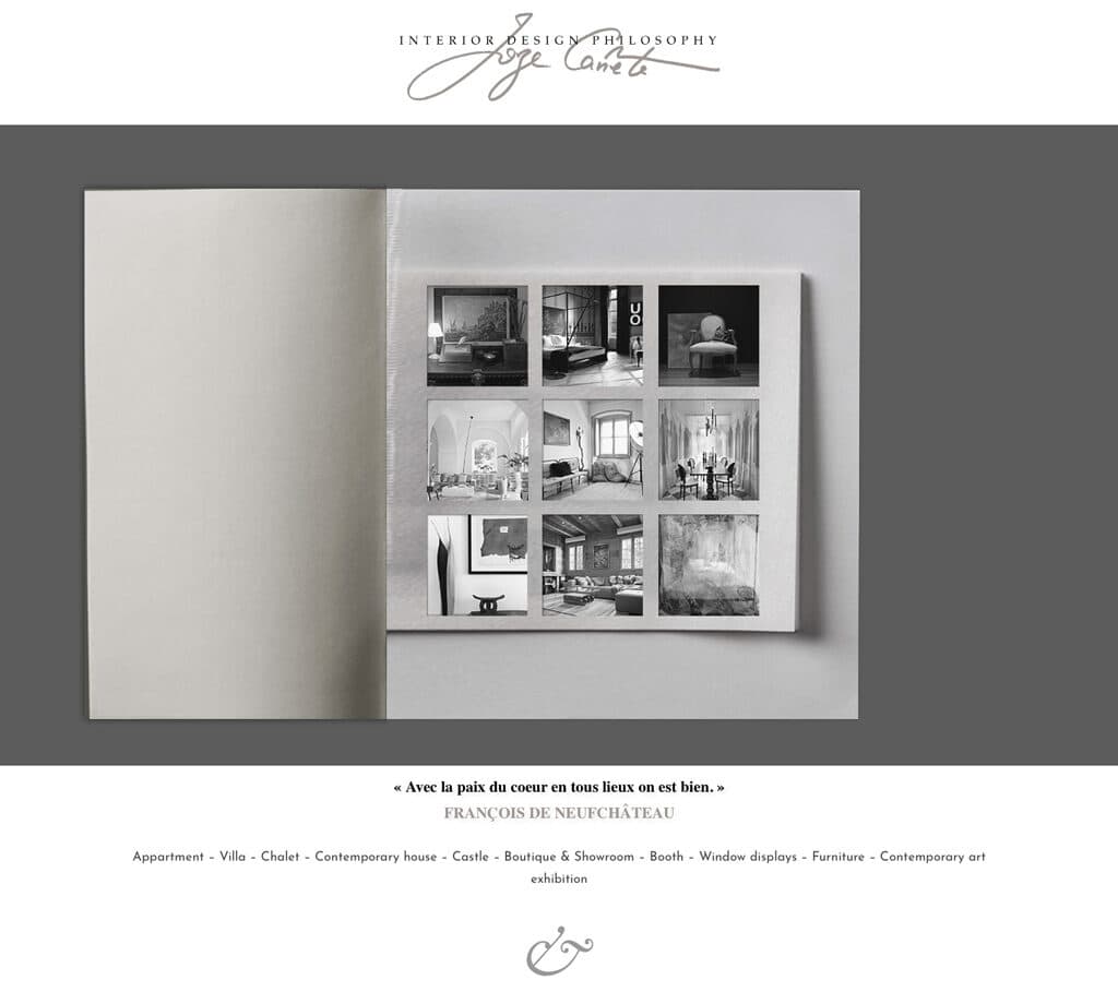 Page du Portfolio du site de l'agence Interior Design Philosophy - Vue d'ensemble 2